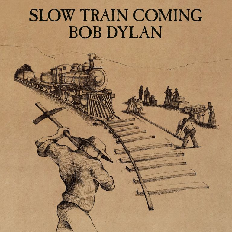 Album artwork of 'Slow Train Coming' by Bob Dylan