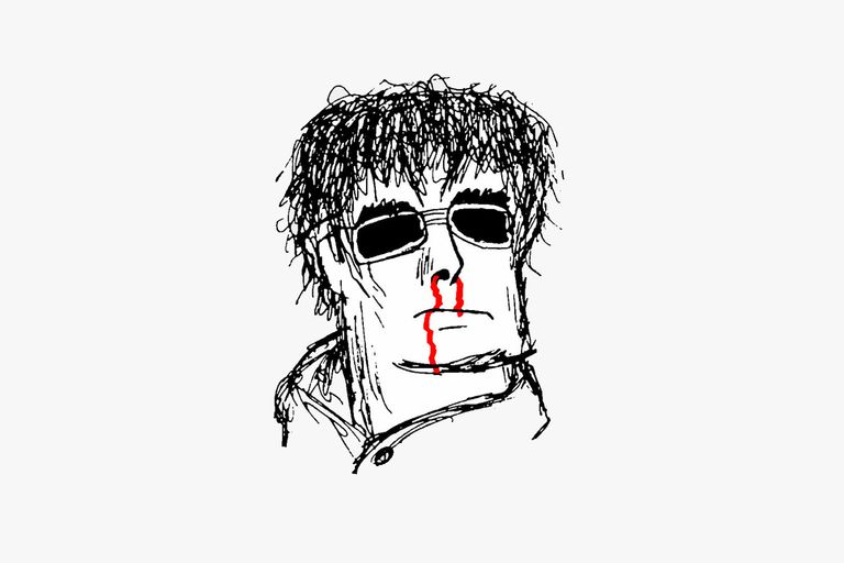 Drawing of late '90-era Liam Gallagher