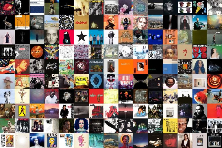 Collage of 150 album covers